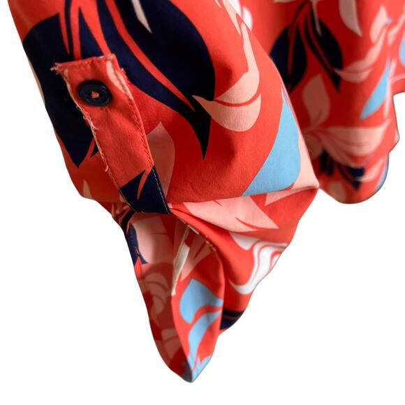 Coolibar Top Tunic Coverup Size XL Orange Tropical UPF50 Sun Protection - Picture 5 of 14